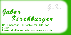 gabor kirchburger business card